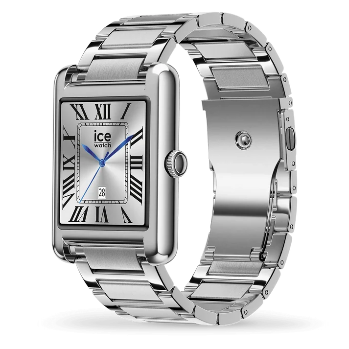 ICE Smart TKS 2.0 Rectangular 1.41 Silver AMOLED Smartwatch Bluetooth Call Watch - 025381