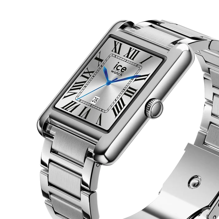 ICE Smart TKS 2.0 Rectangular 1.41 Silver AMOLED Smartwatch Bluetooth Call Watch - 025381