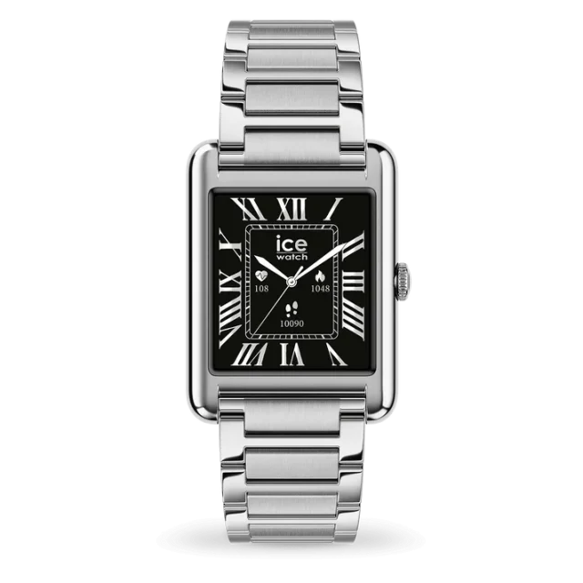 ICE Smart TKS 2.0 Rectangular 1.41 Silver AMOLED Smartwatch Bluetooth Call Watch - 025381