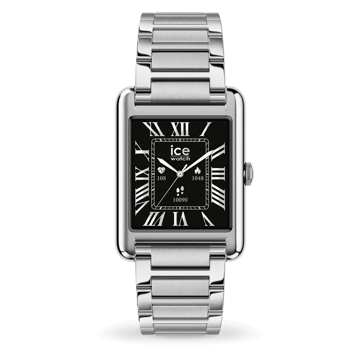 ICE Smart TKS 2.0 Rectangular 1.41 Silver AMOLED Smartwatch Bluetooth Call Watch - 025381