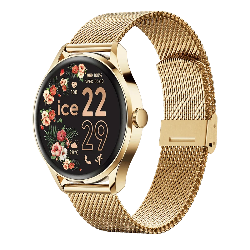 ICE-Watch ICE Smart 2.0 Round 1.2 Gold Milanese Women's Smartwatch - 024655