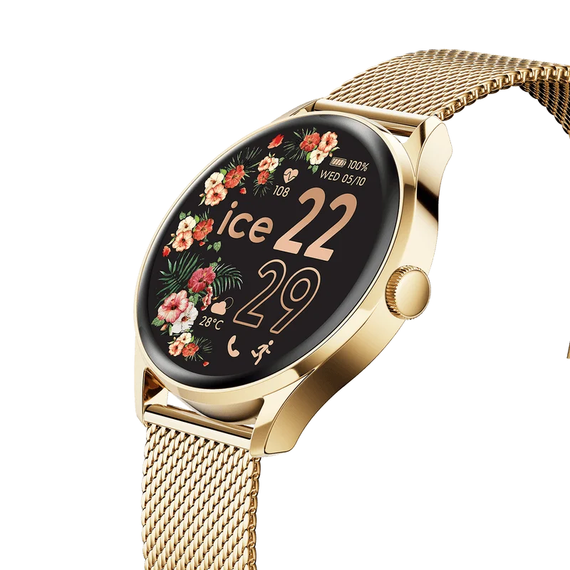 ICE-Watch ICE Smart 2.0 Round 1.2 Gold Milanese Women's Smartwatch - 024655