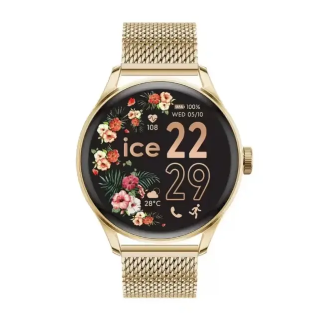 ICE-Watch ICE Smart 2.0 Round 1.2 Gold Milanese Women's Smartwatch - 024655