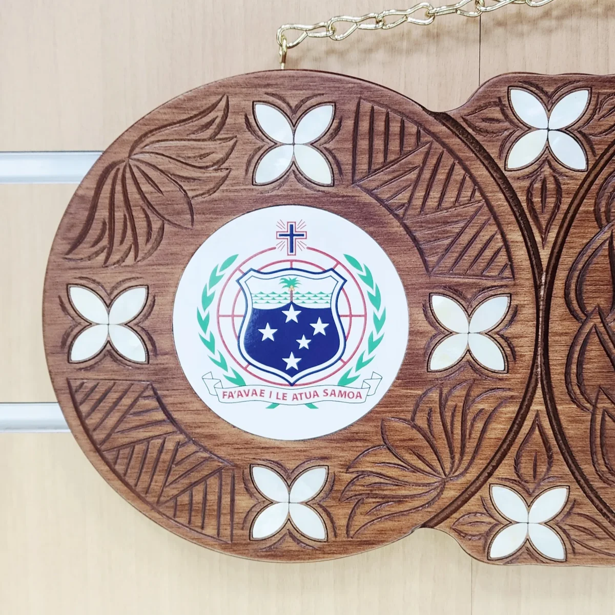 Island Design 21st Birthday Key – Samoan Sila | Handcrafted Tulip Wood Keepsake | Made in New Zealand - WM439MOPSS