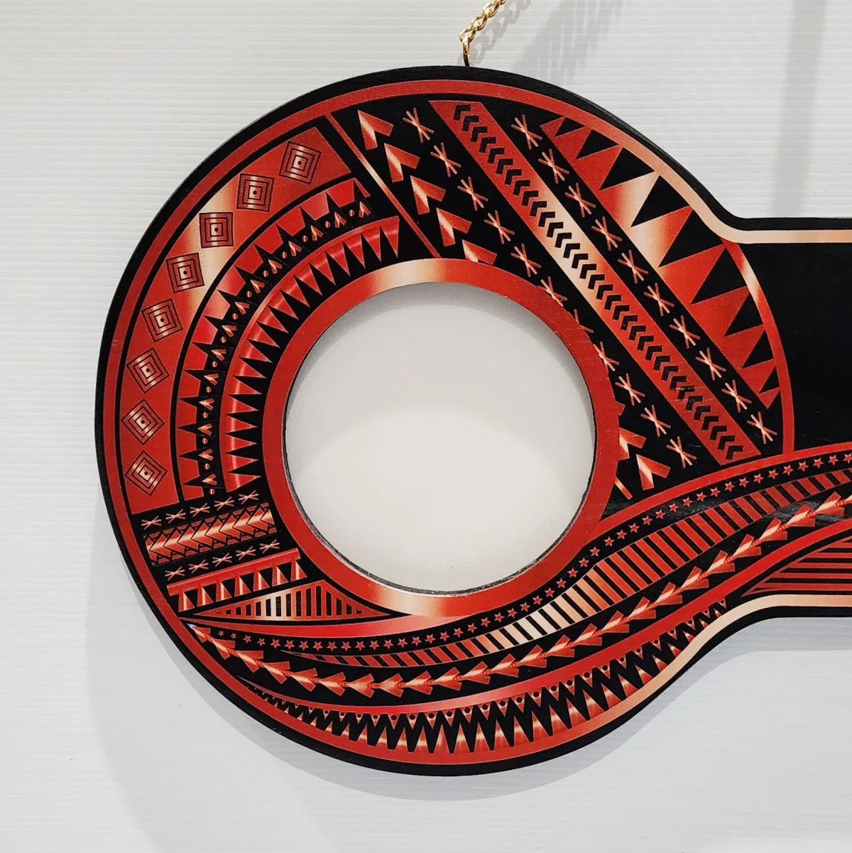 Island Design Red & White Theme Colour UV Printed Wooden Birthday Key  – SJ2245