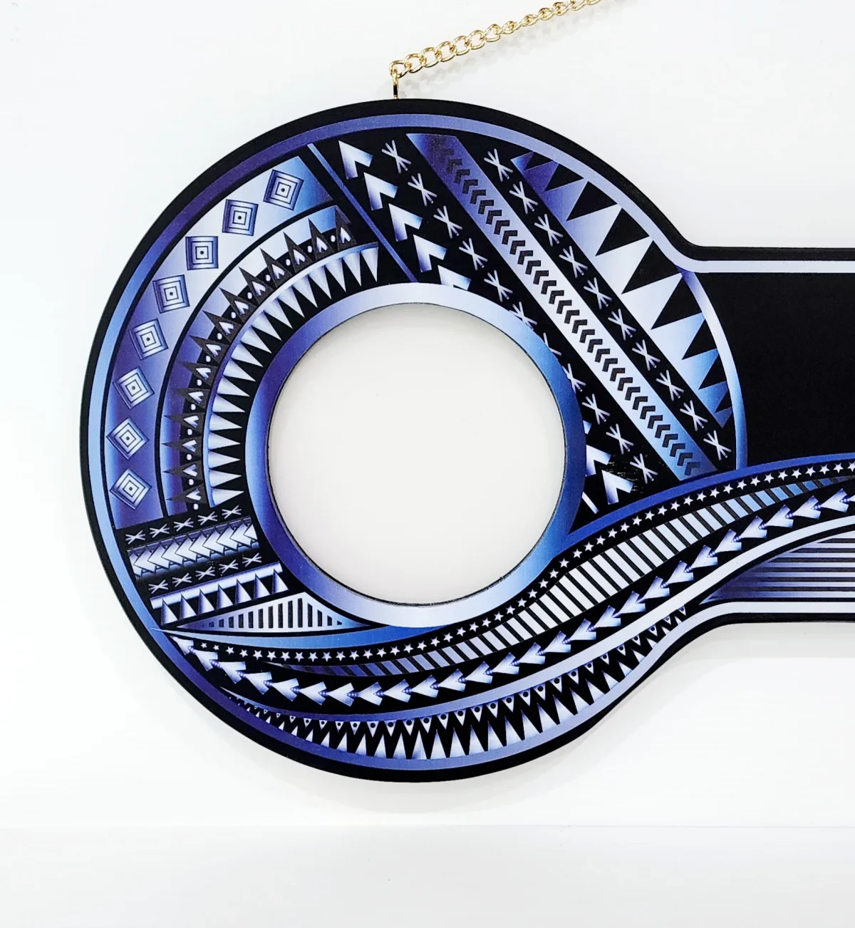 Island Design White & Blue Theme Colour UV Printed Birthday Key with Coloured Kiribati Flag