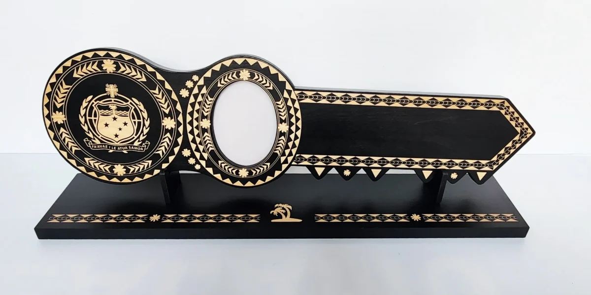 Island Design Wooden Birthday Key with "Samoan Sila" Laser Engraved  – SJ2101BLK