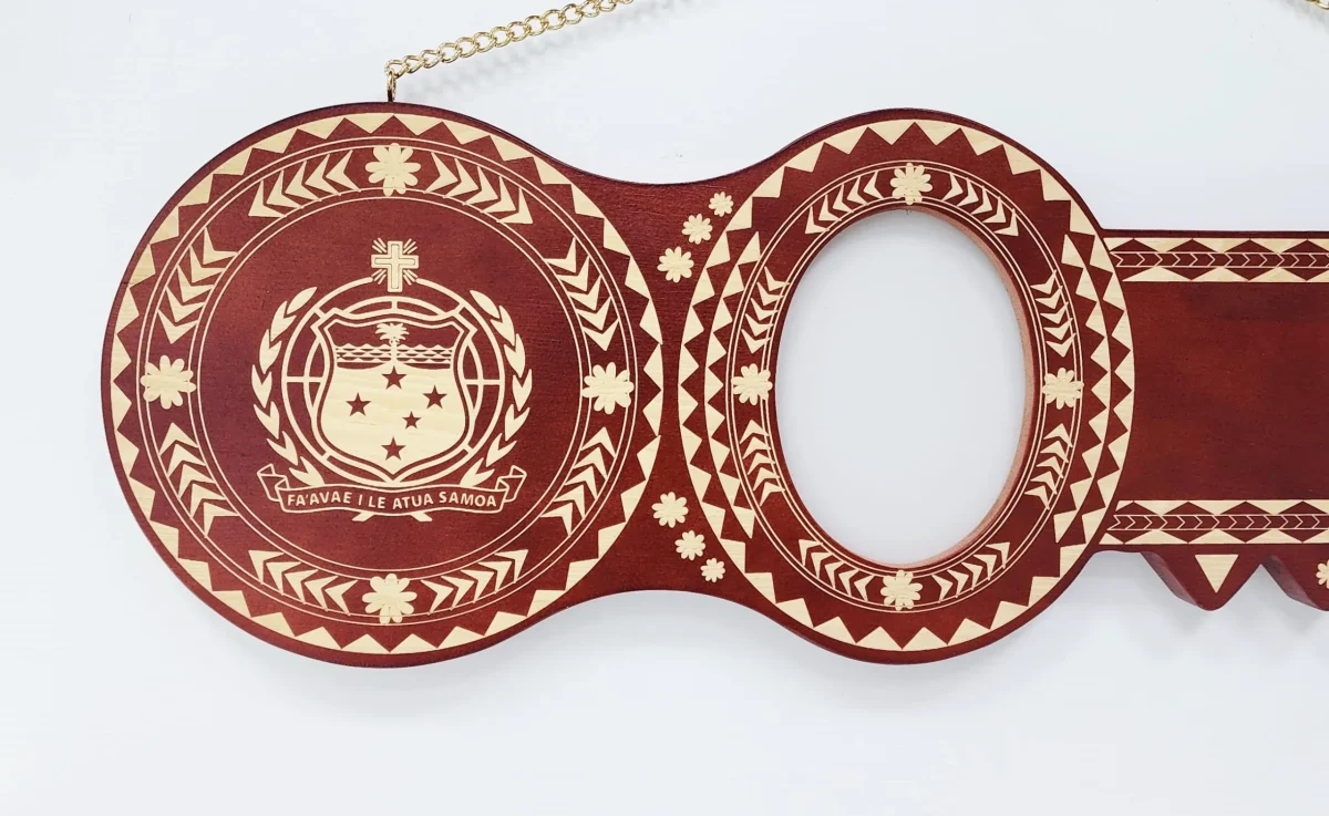 Island Design Wooden Birthday Key with "Samoan Sila" Laser Engraved  – SJ2101DB