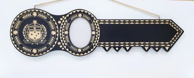 Island Design Wooden Birthday Key with "Samoan Sila" Laser Engraved  – SJ2101BLK