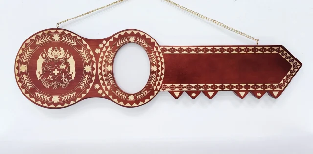 Island Design Wooden Birthday Key with "Tongan Sila" Laser Engraved  – SJ2105DB