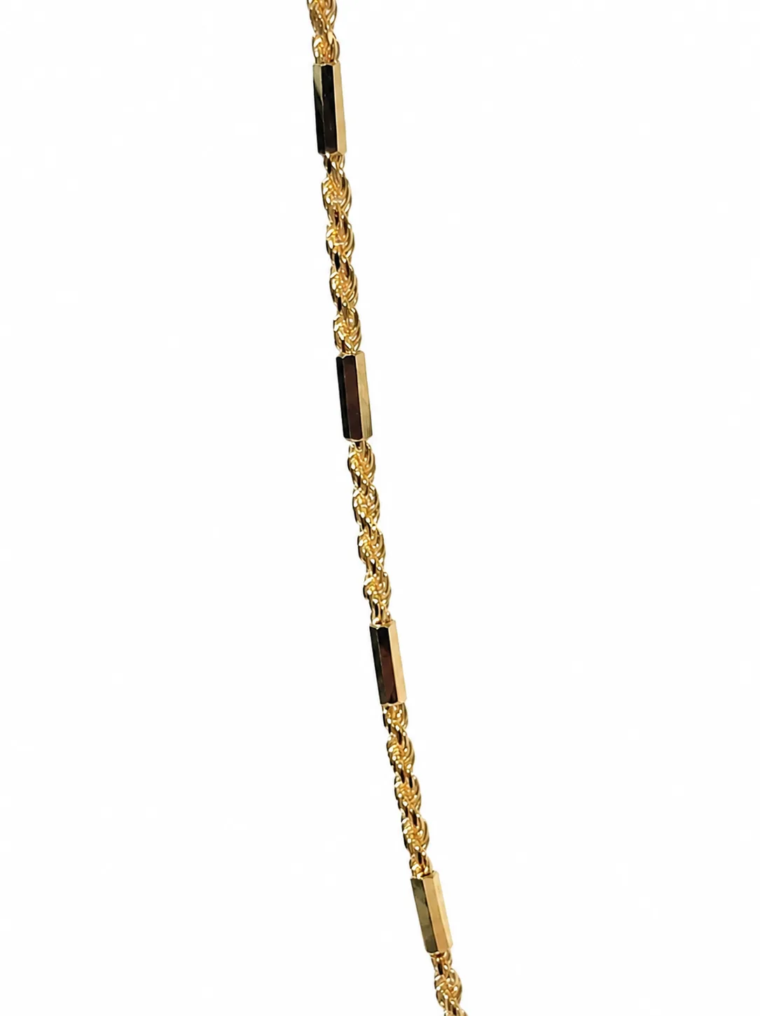 Italian Made 9ct Yellow Gold Octagonal Tube & Wheat Link Chain 45cm - BNC31TC-45