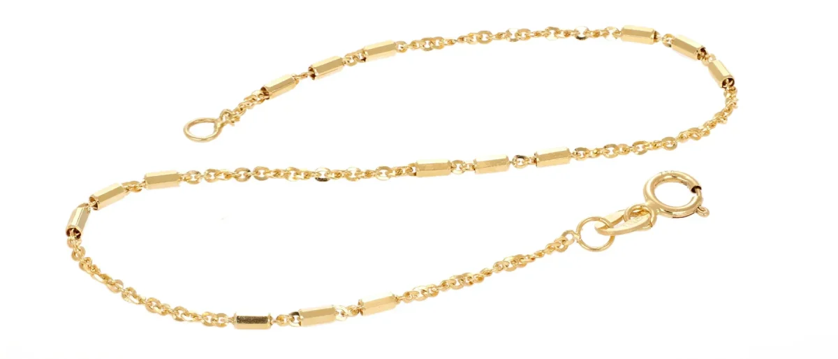 Italian Made 9ct Yellow Gold Tube & Curb Link Necklace and Chain Set 1.35mm – 45cm - BNRXRT3-45