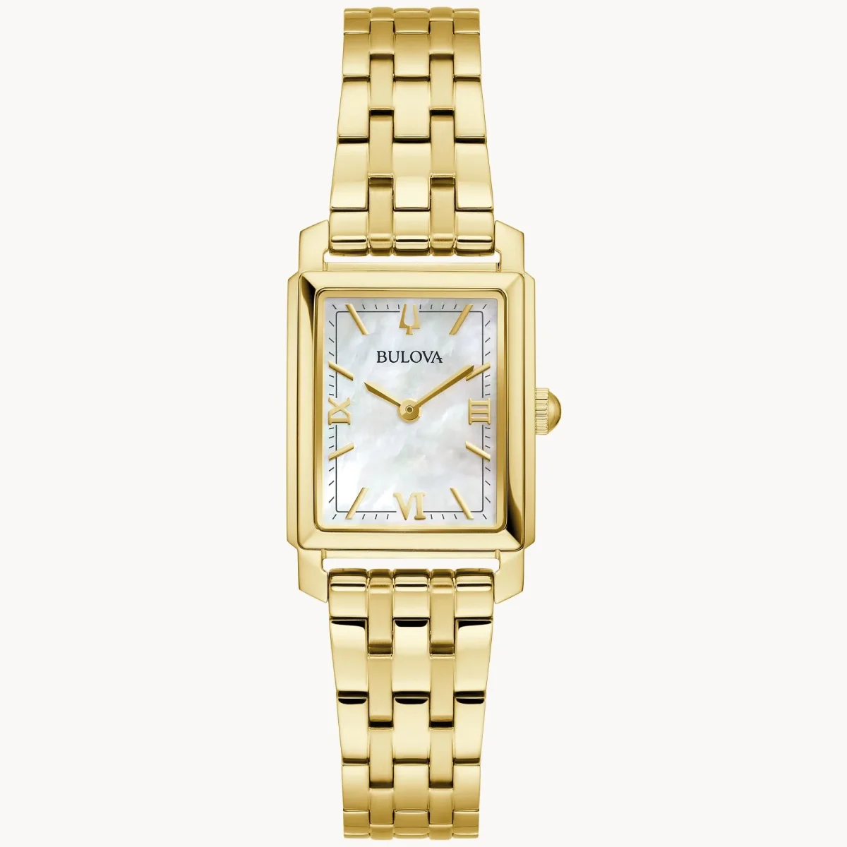Ladies' Bulova Sutton Diamond Accent Watch with Rectangular Mother-of-Pearl Dial - 97L177