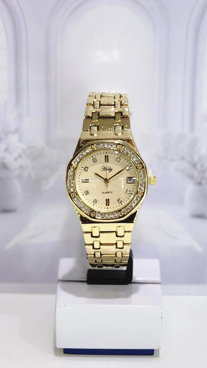 Ladies HIDY Fashion Dress Watch Gold Tone Case & Dial Watch - Design 2401