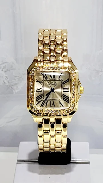 Ladies HIDY Fashion Dress Watch Gold Tone Case Gold Dial Watch - Design 2406
