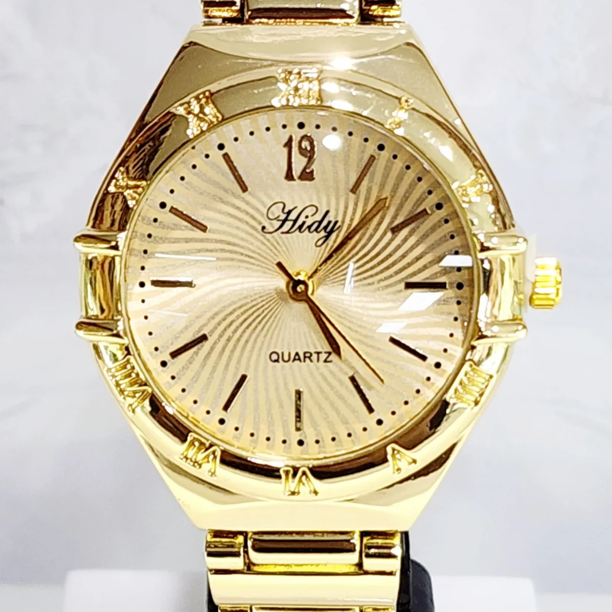 Ladies HIDY Fashion Dress Watch Gold Tone Case Gold Dial Watch - Design 2404
