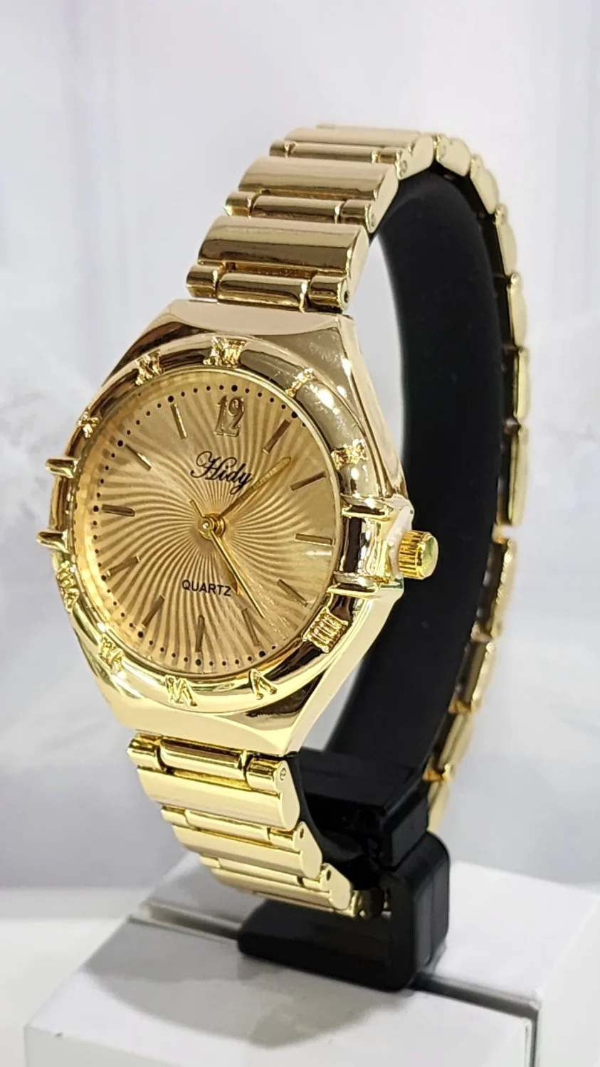 Ladies HIDY Fashion Dress Watch Gold Tone Case Gold Dial Watch - Design 2404