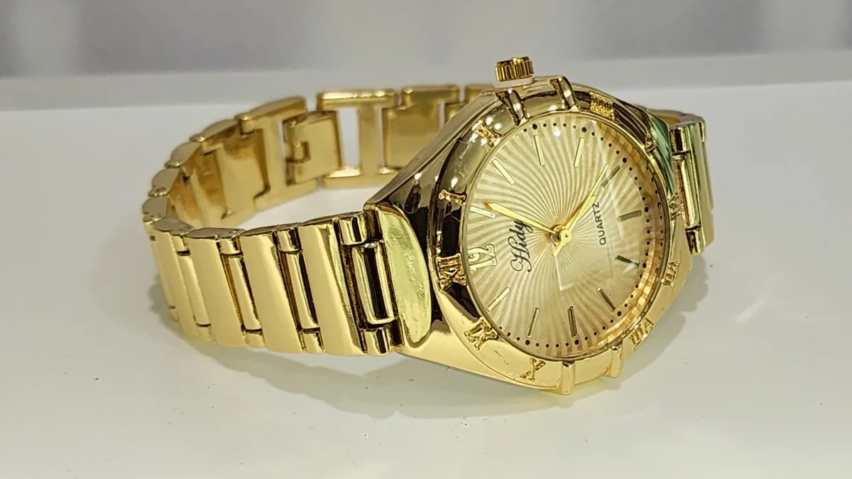 Ladies HIDY Fashion Dress Watch Gold Tone Case Gold Dial Watch - Design 2404