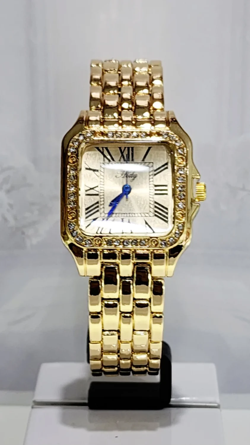 Ladies HIDY Fashion Dress Watch Gold Tone Case Gold Dial Watch - Design 2406