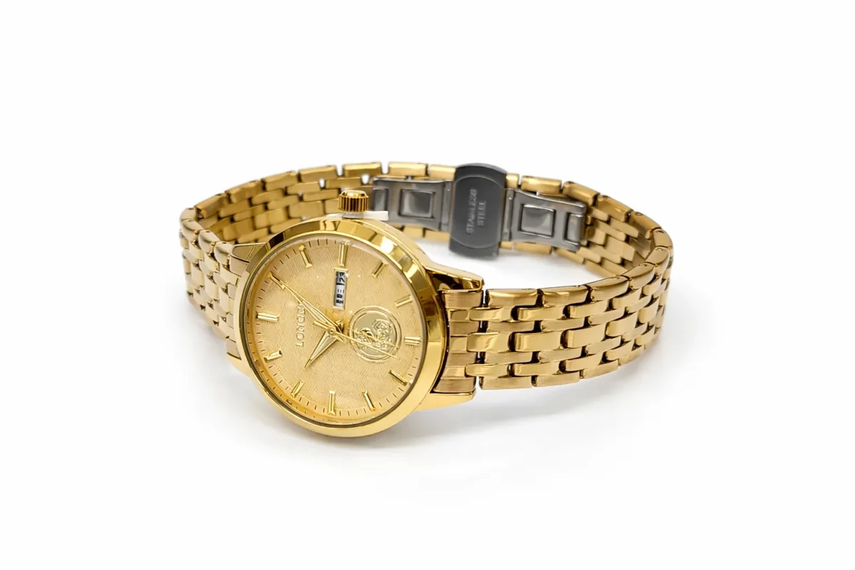Ladies Longbo Gold Watch 83876L – Day Date, Quartz, 30mm Elegant Dress Watch