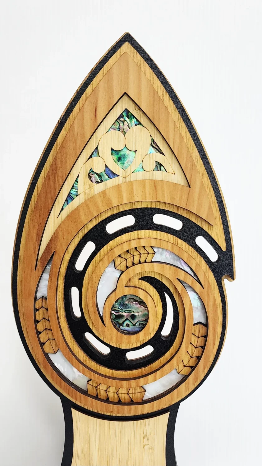 Large Award “Tears of Tangaroa” Award – NZ Rimu & Paua Inlay Masterpiece (360mm) - ALTT