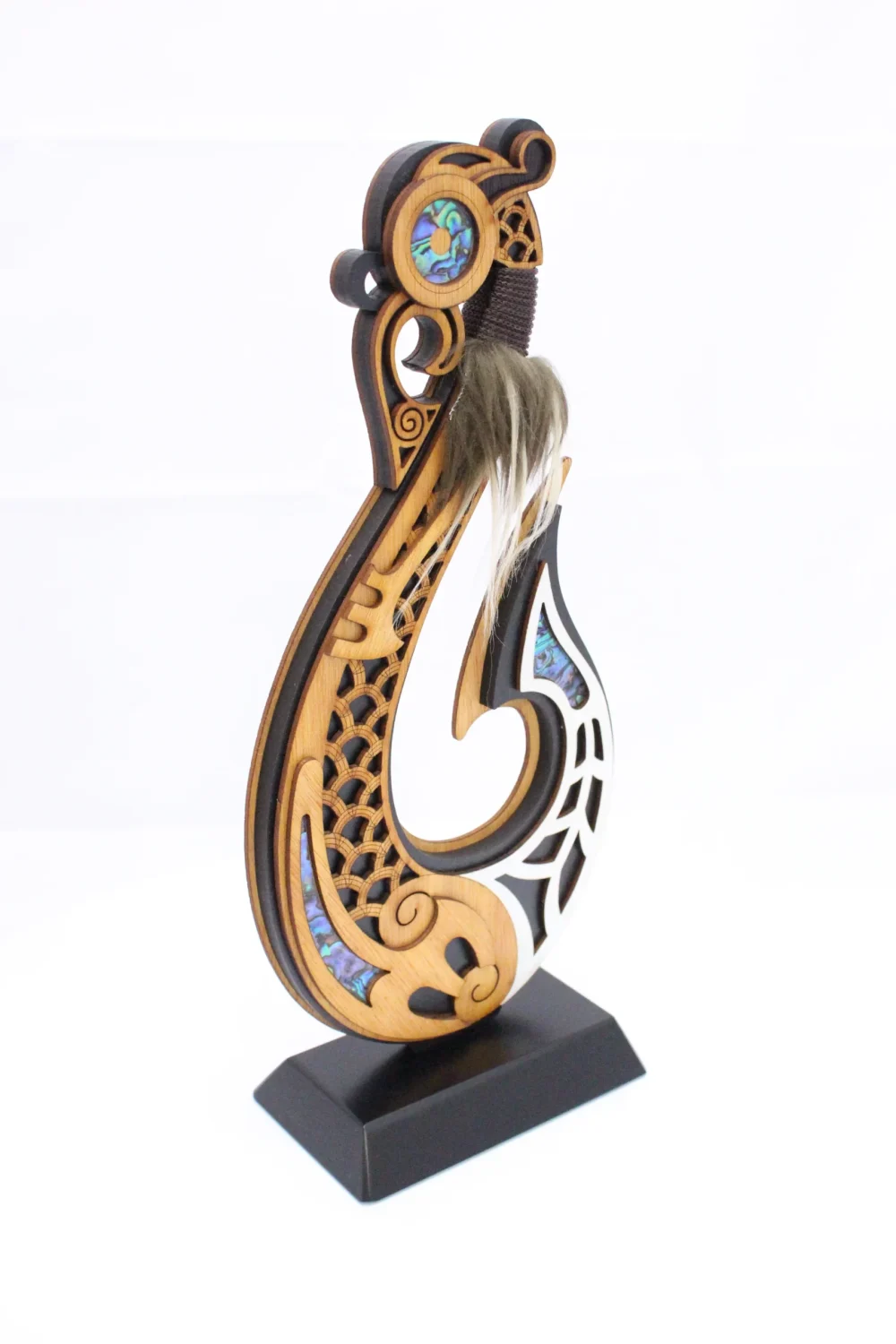 Large Freestanding Fish Hook Carving