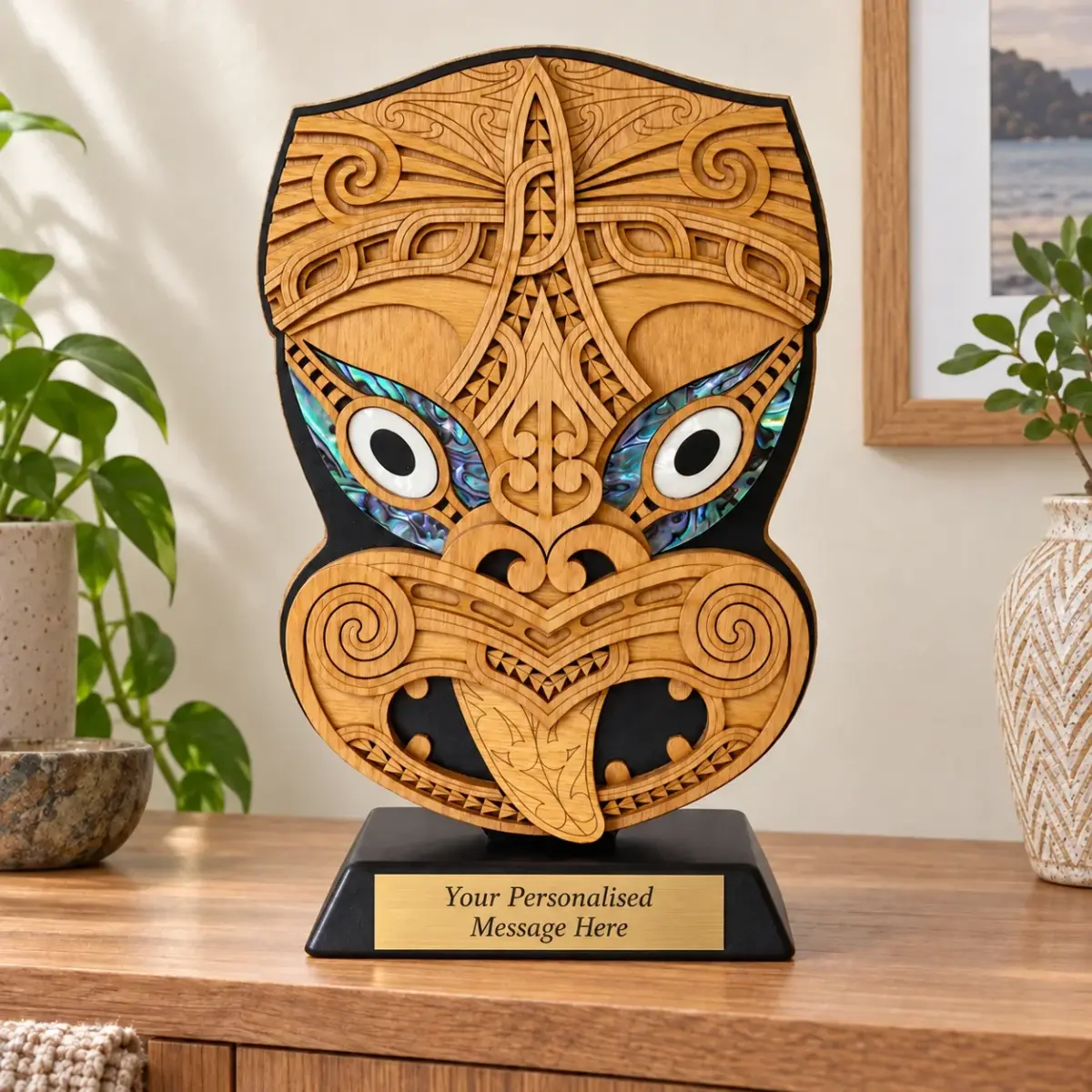 Large Freestanding Wooden Standing Wheku