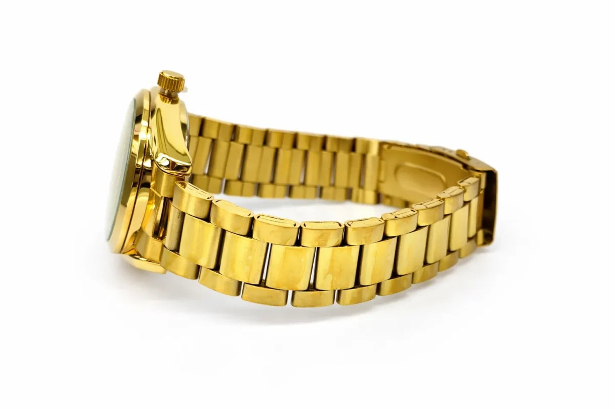 Longbo Gents Gold Dial Watch 83442G – Quartz, Luminous Hands, Date