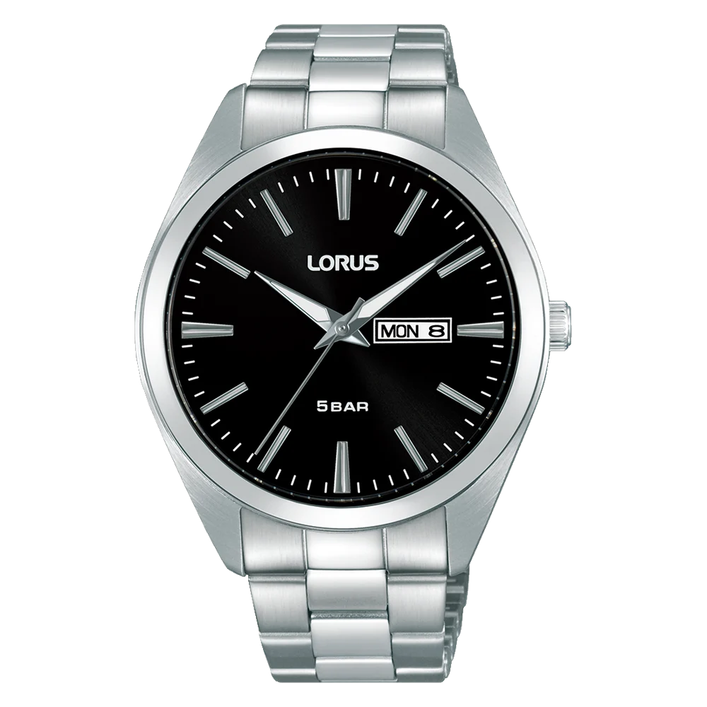 Lorus Gents Dress Quartz Watch Black Dial, 50m WR - RJ661AX-9