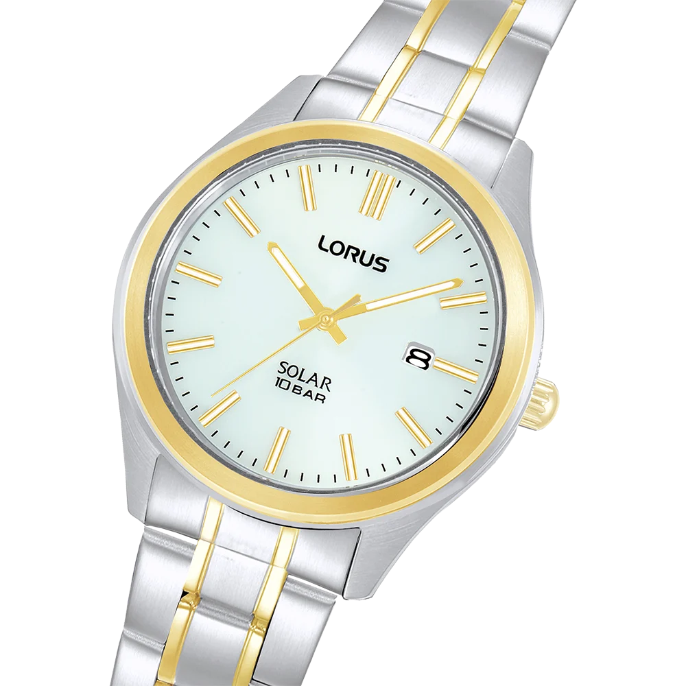 Lorus Gents Solar Powered Stainless Steel 100M WR Watch - RX394AX-9