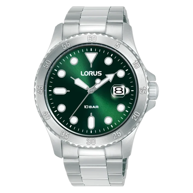 Lorus Gents Sports Quartz Green Dial, 100m WR - RS969DX-9