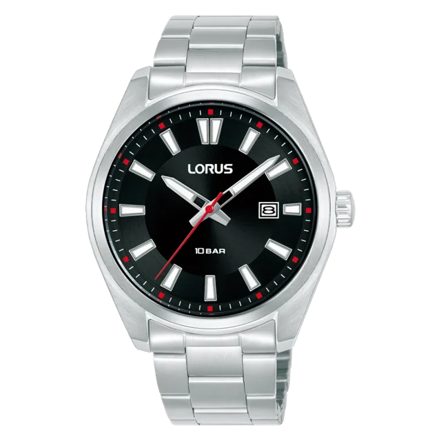 Lorus Gents Sports Quartz Watch Black Dial, 100m WR - RH917SX-9