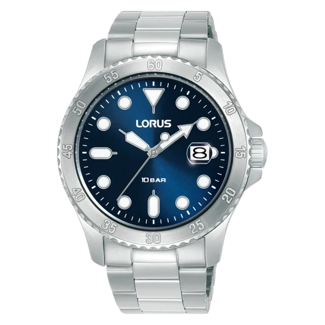 Lorus Gents Sports Quartz Watch Blue Dial, 100M WR - RS967DX-9