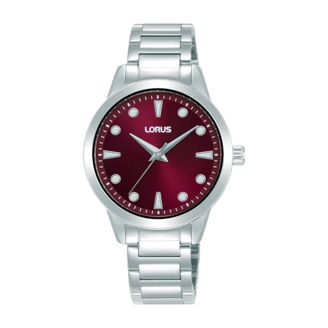 Lorus Ladies Dress Quartz Watch Red Dial, 50m WR - RG263YX-9