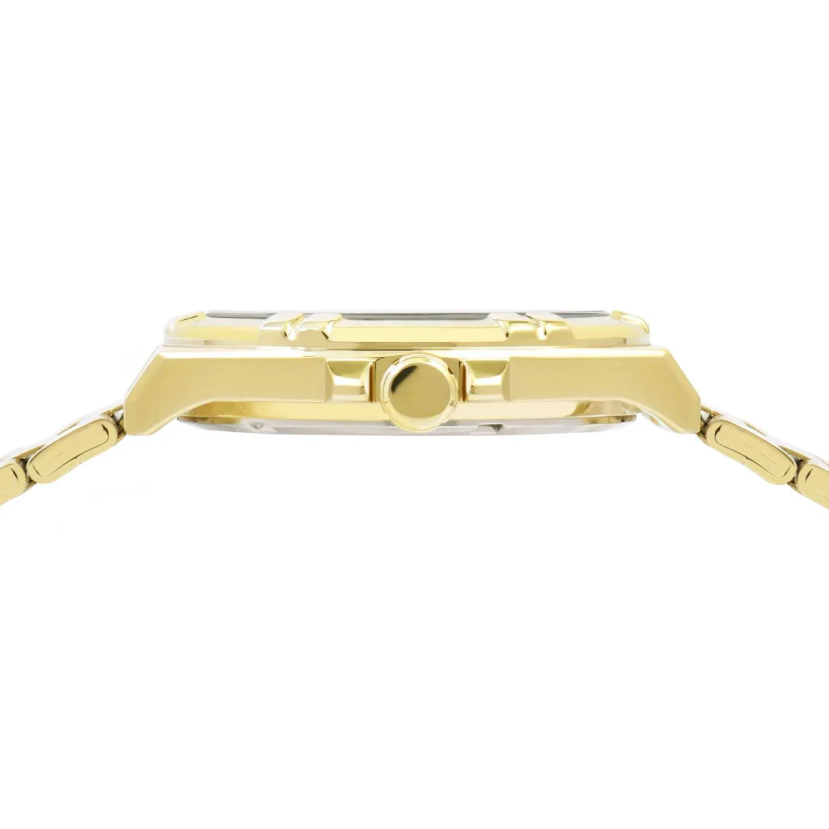 Lorus Men’s Gold Tone Watch, Black Dial, Date Display, 100m Water Resistant  - RH978RX9