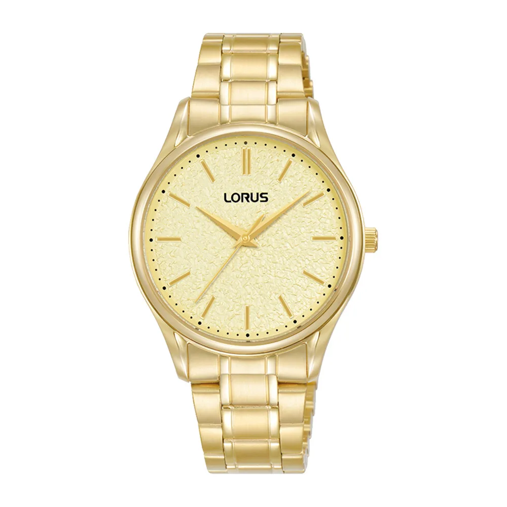 Lorus RG220WX-9 Ladies Classic Gold Dress Watch – 32 mm Stainless Steel Bracelet & Champagne Dial