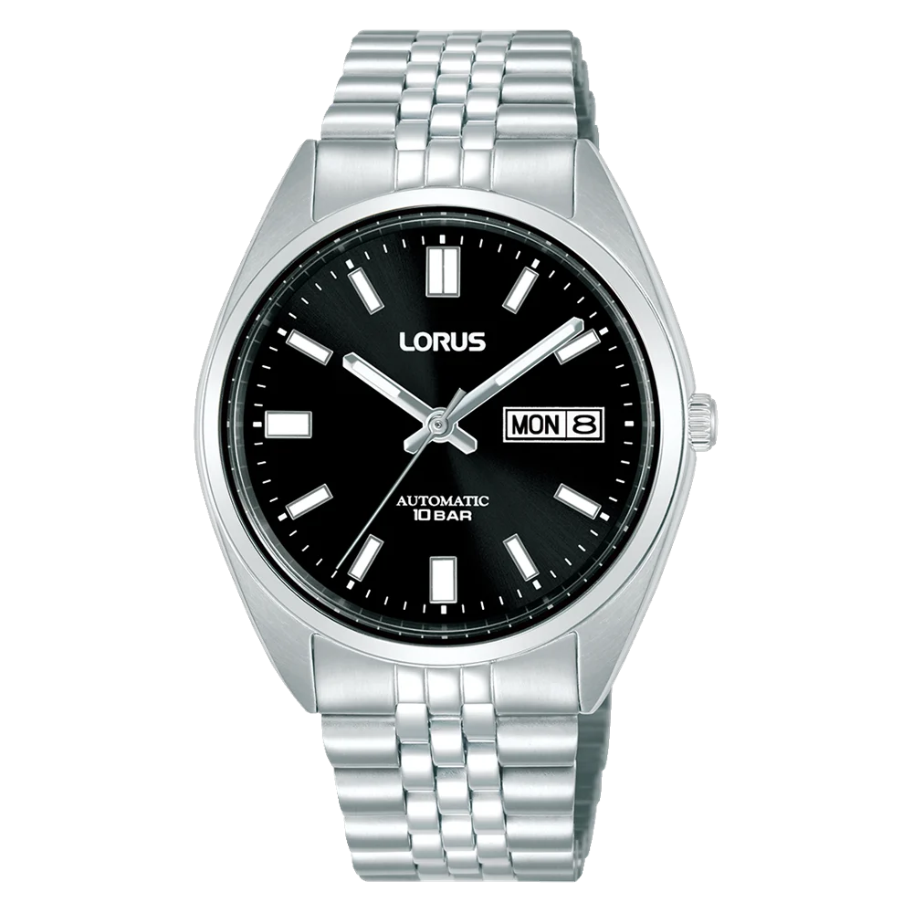 Lorus RL427CX-9 Men's Automatic Watch Black Dial Stainless Steel 39mm