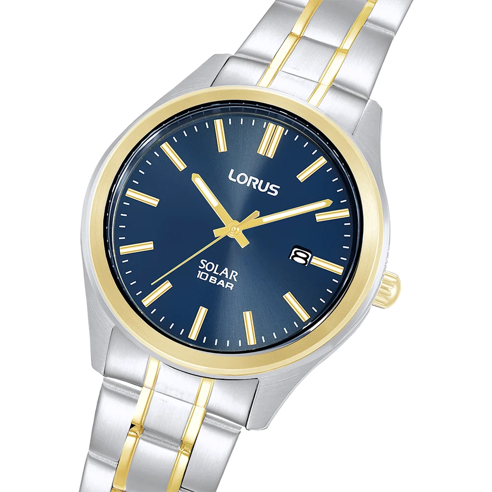 Lorus RX392AX-9 — Two-Tone Solar Dress Watch 100M WR