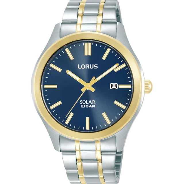 Lorus RX392AX-9 — Two-Tone Solar Dress Watch 100M WR