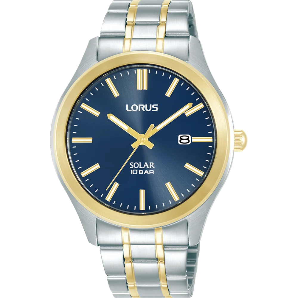 Lorus RX392AX-9 — Two-Tone Solar Dress Watch 100M WR