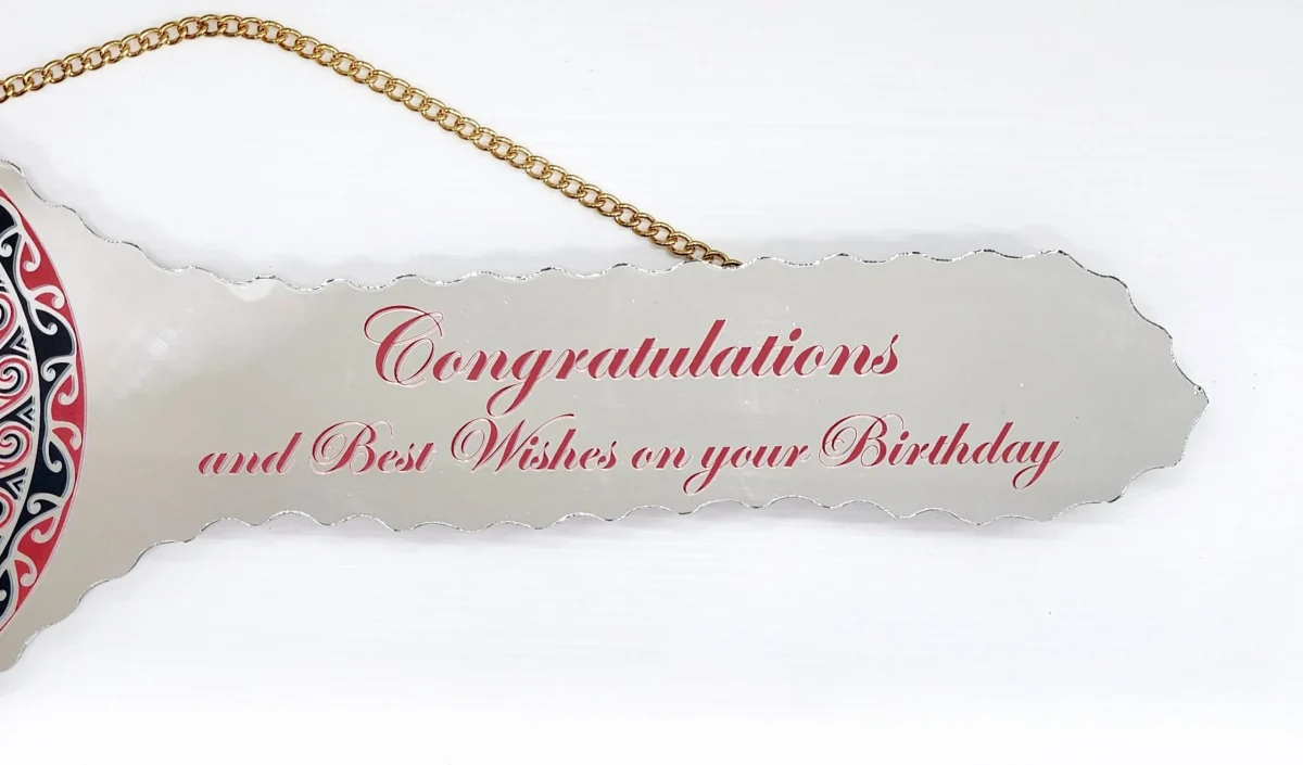 Maori Design Mirrored/Glass Photo 21st Birthday Key - SJ2418