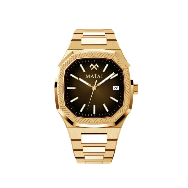 MATAI IM2 Collection 100M WR, Grad Gold Dial Gold Case & Band