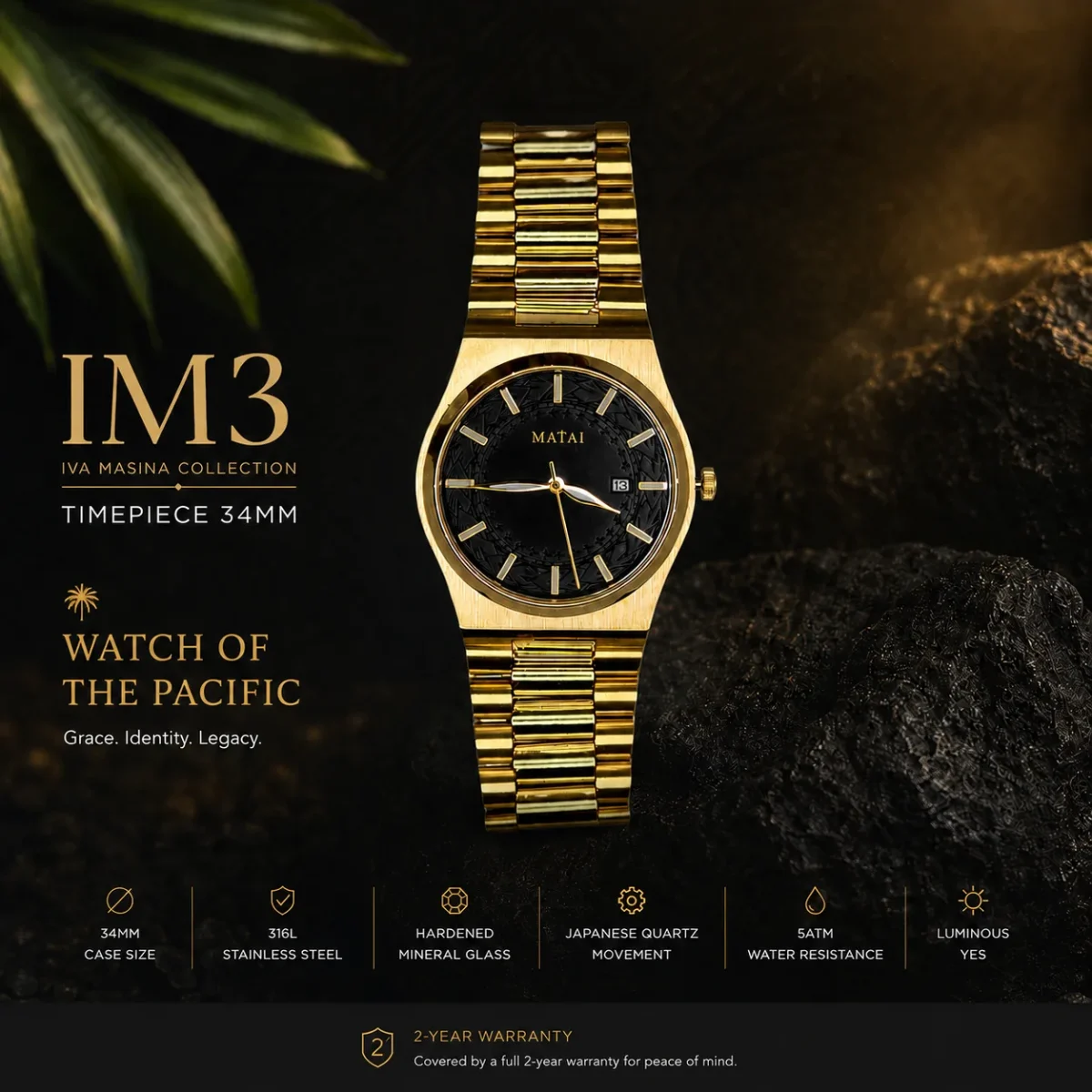 MATAI - IM3 Timepiece 34mm – Iva Masina Collection