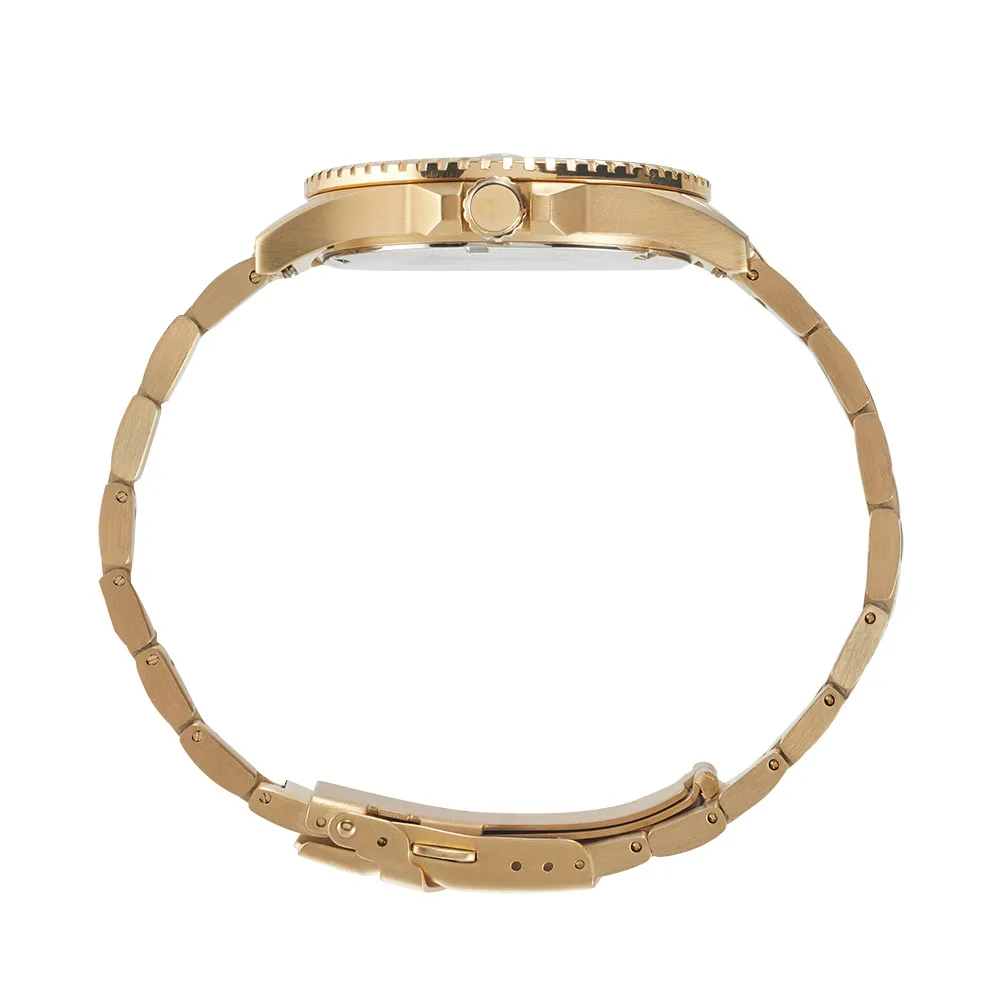 Maxum Prince Gold Case & Bracelet with Black Dial 200m WR - MW23100G03