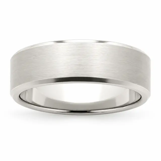 Men's Titanium Satin Finish Wedding Band 7mm Wide