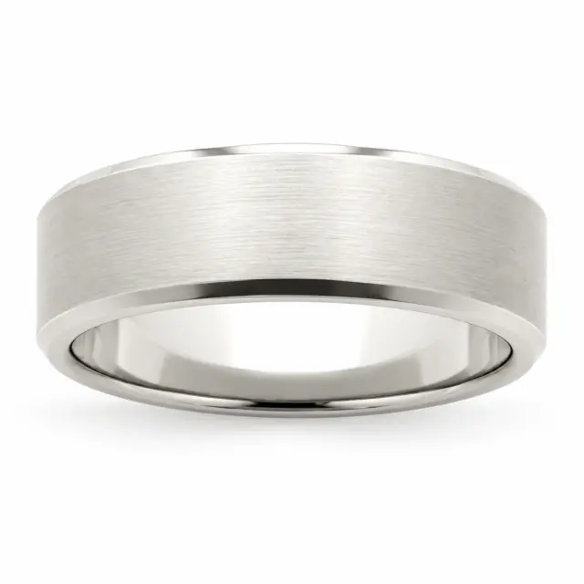 Men's Titanium Satin Finish Wedding Band 7mm Wide