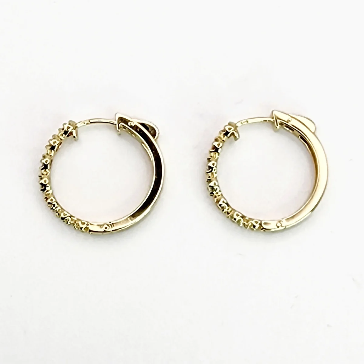 Multi Colour Natural Sapphire Hoop Earrings in 9ct Yellow Gold