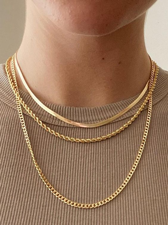 gold stacking necklaces