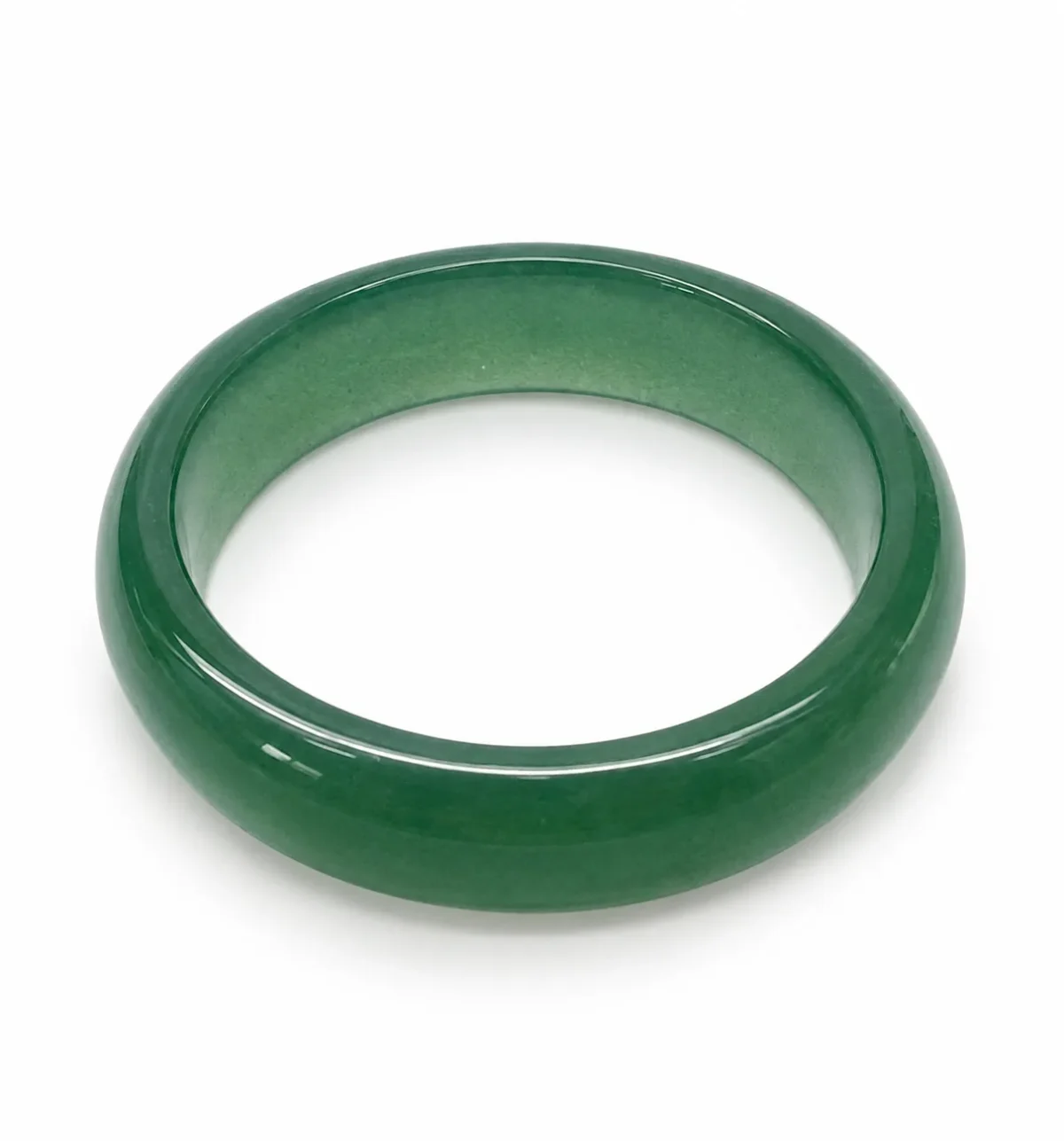 Natural Green Aventurine Bangle – 17mm Wide x 57mm Round | Hand Polished Gemstone Bangle