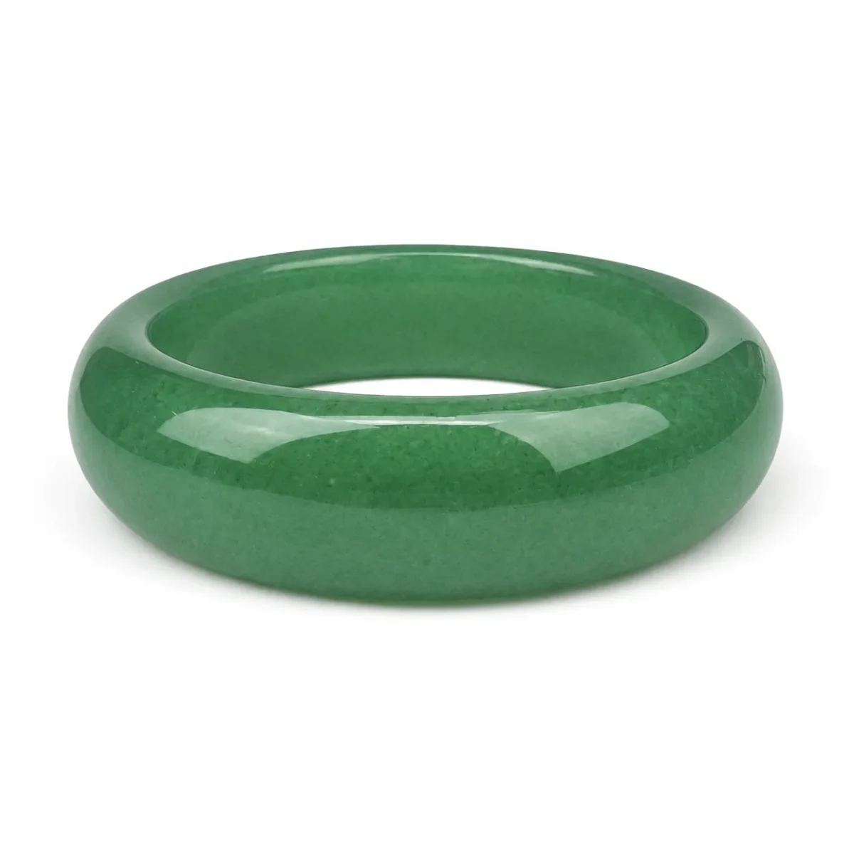Natural Green Aventurine Bangle – 17mm Wide x 57mm Round | Hand Polished Gemstone Bangle